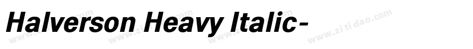 Halverson Heavy Italic字体转换